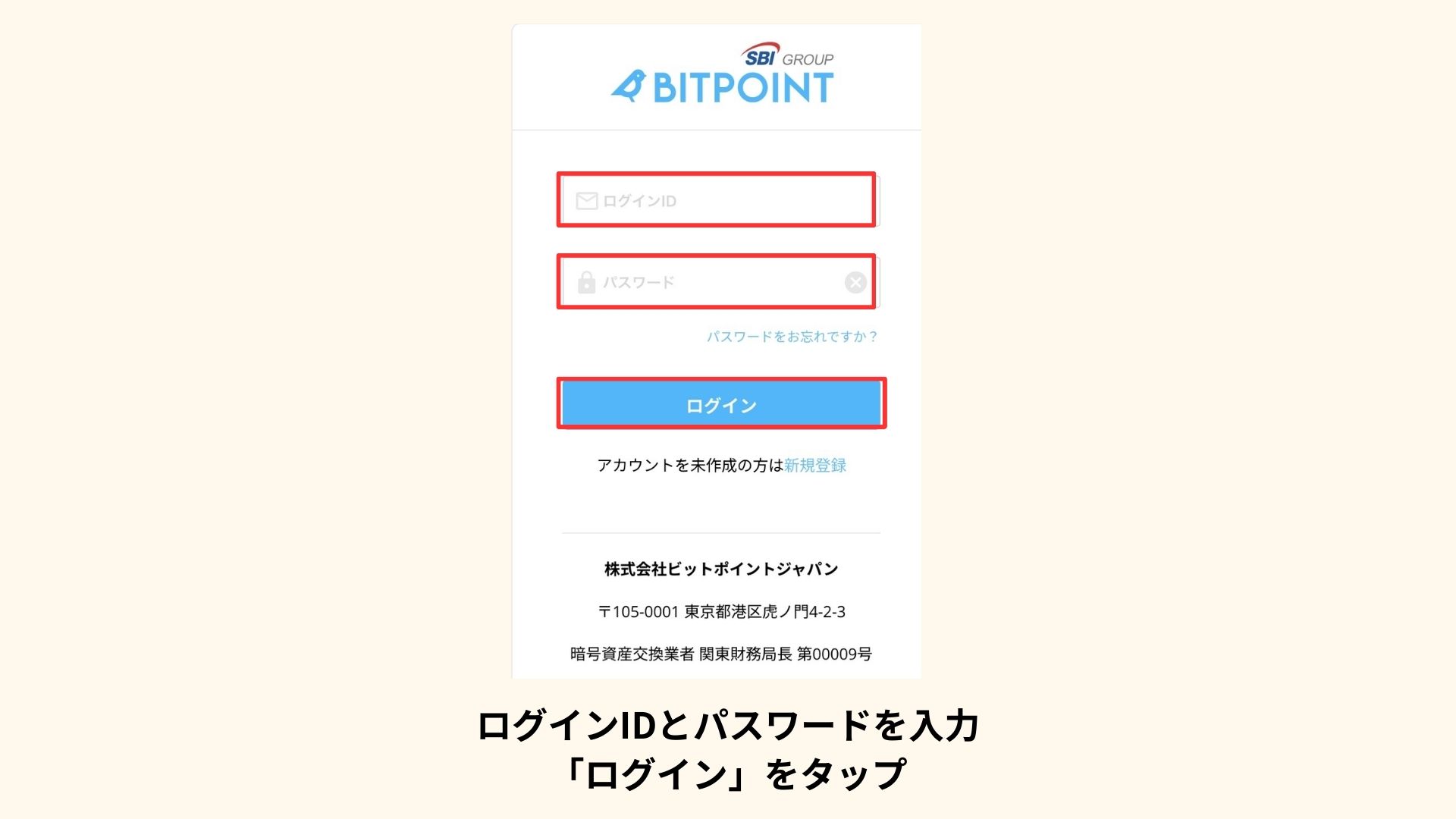 口座開設手順の図解