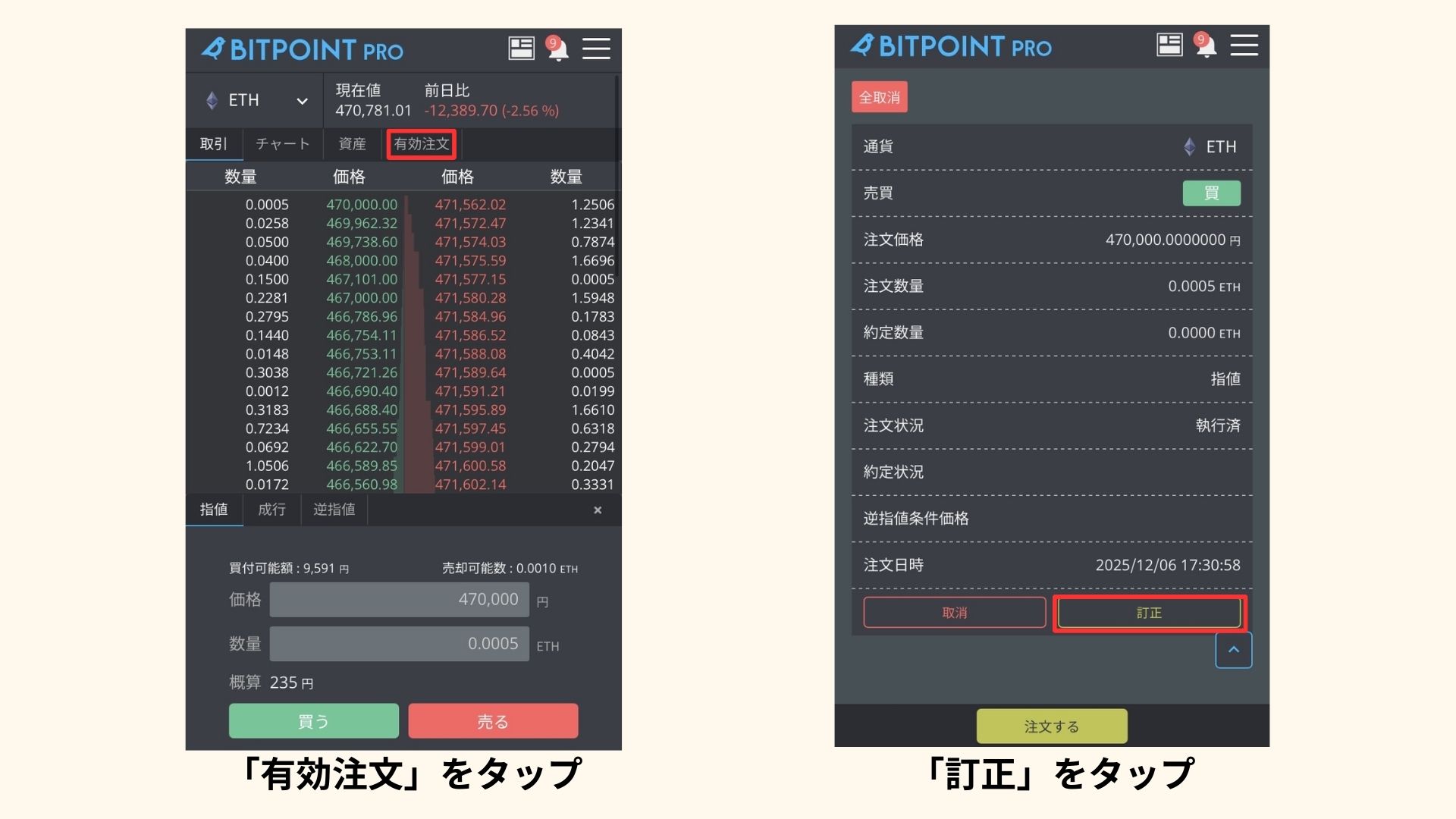 暗号資産の売買手順の図解
