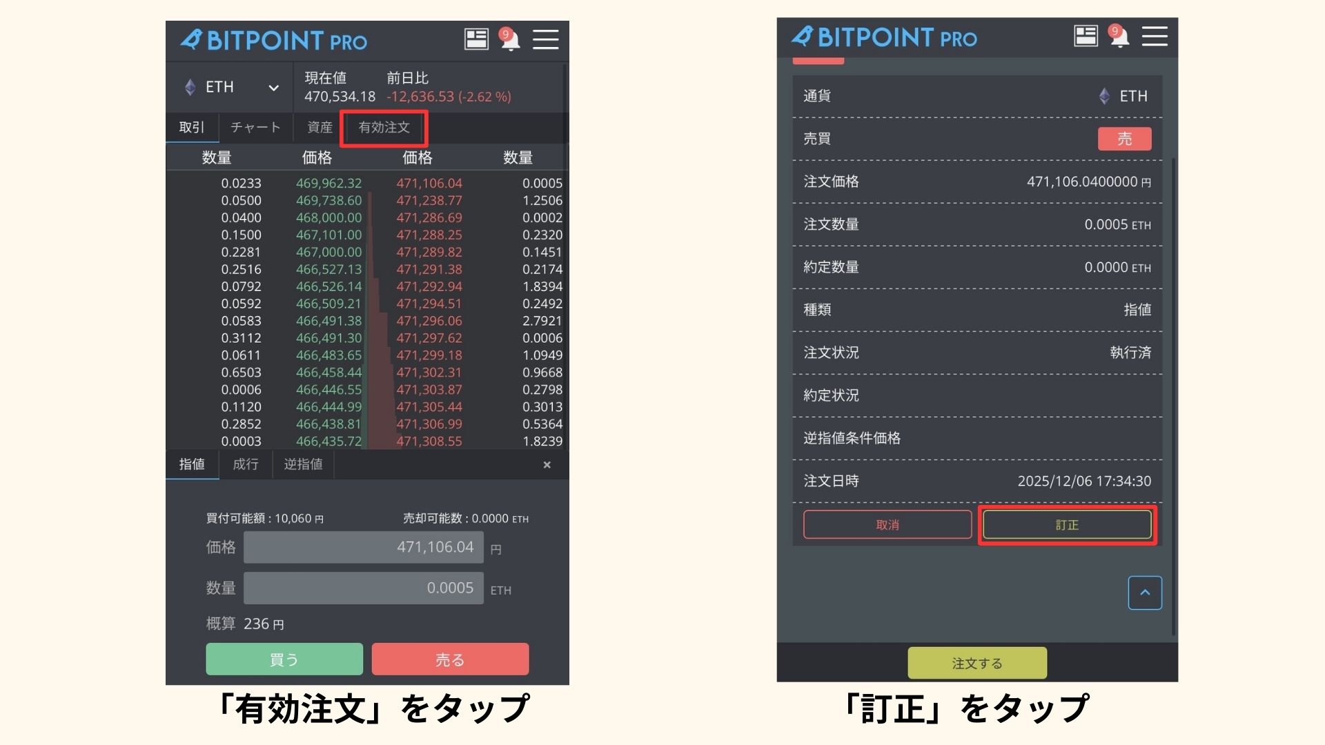 暗号資産の売買手順の図解