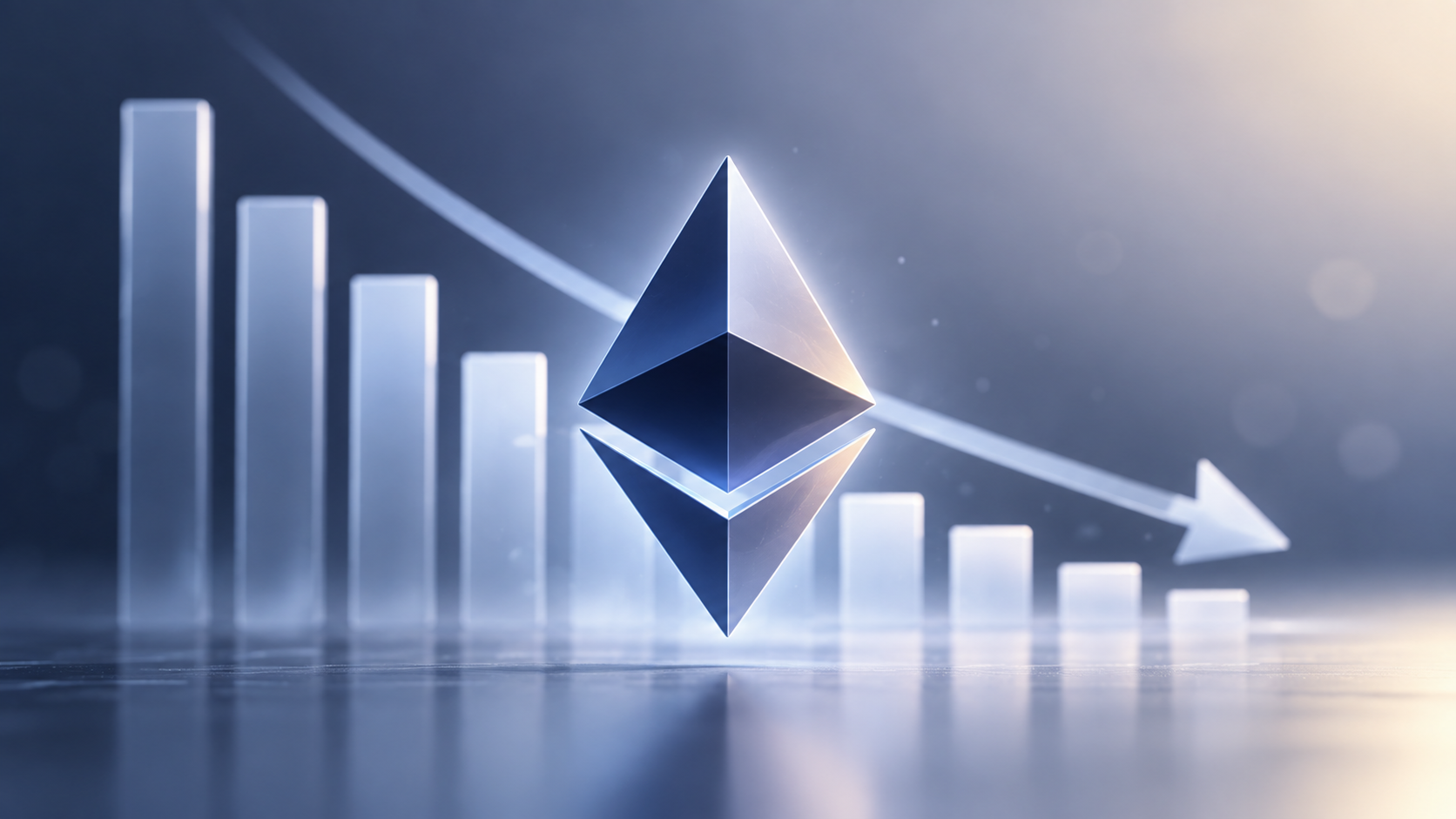 ETHの発行量が減少しているイメージ画像